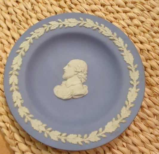 William Shakespeare Wedgwood Blue Jasper Small 4" Plate Vintage