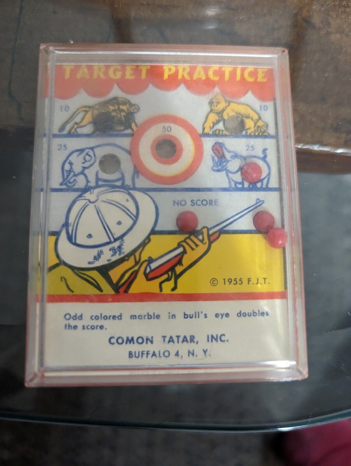 Vintage Target Practice Pinhole Game 1955 Comon Tartar Inc