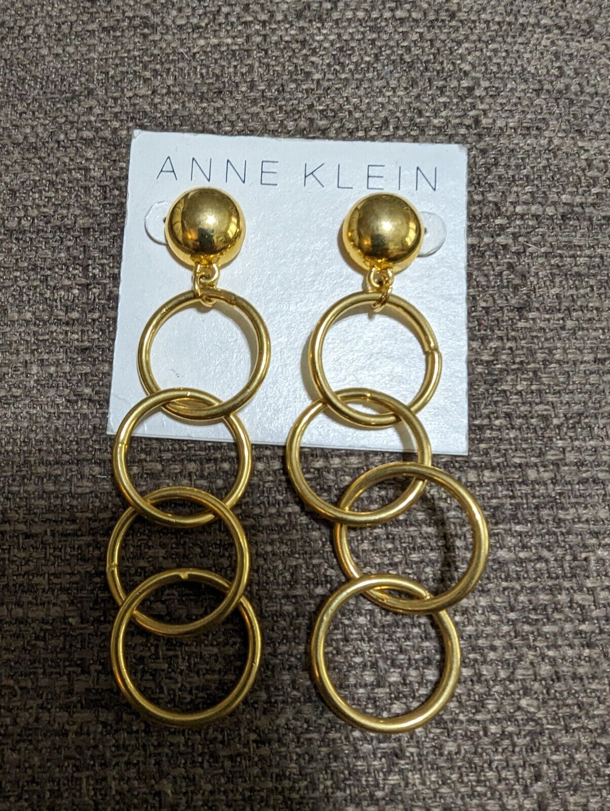 Ann Klein Four Hanging Loops Pinback Earrings