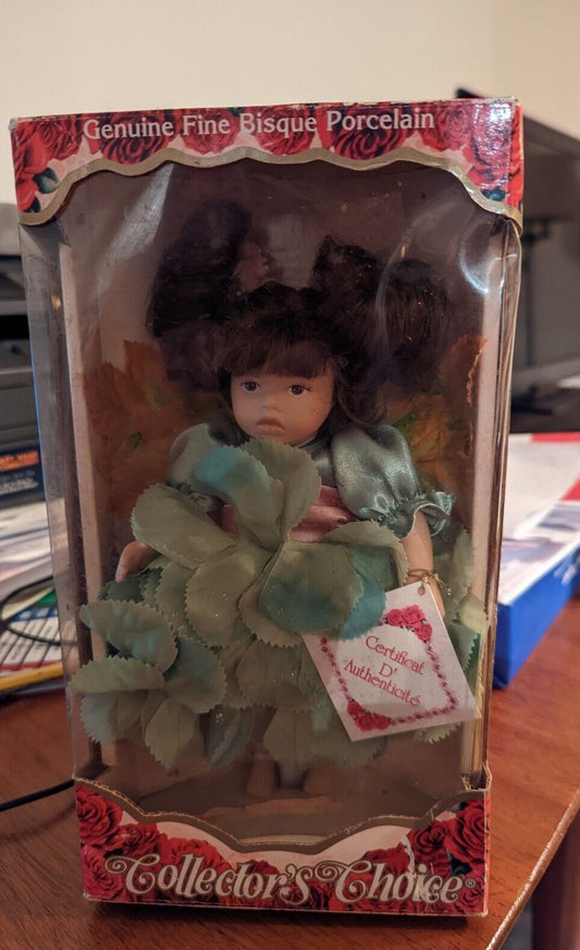 Beautiful Collectors Choice Green Dressed Doll By Dan Dee