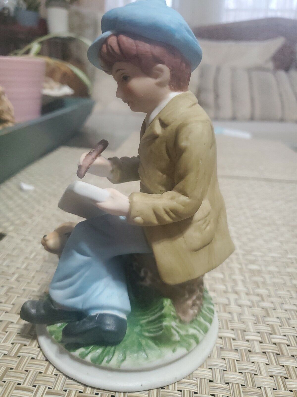 Student With Dog Figurine