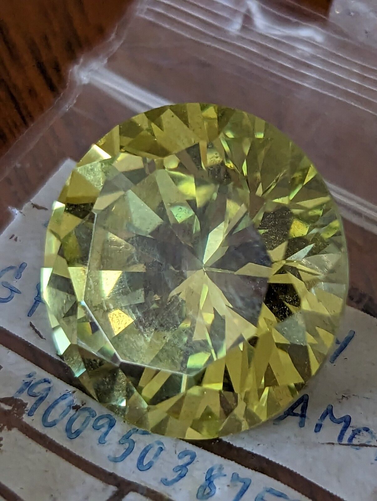 Lab Canary Green Diamond Round Polished Stone 52.00 cts