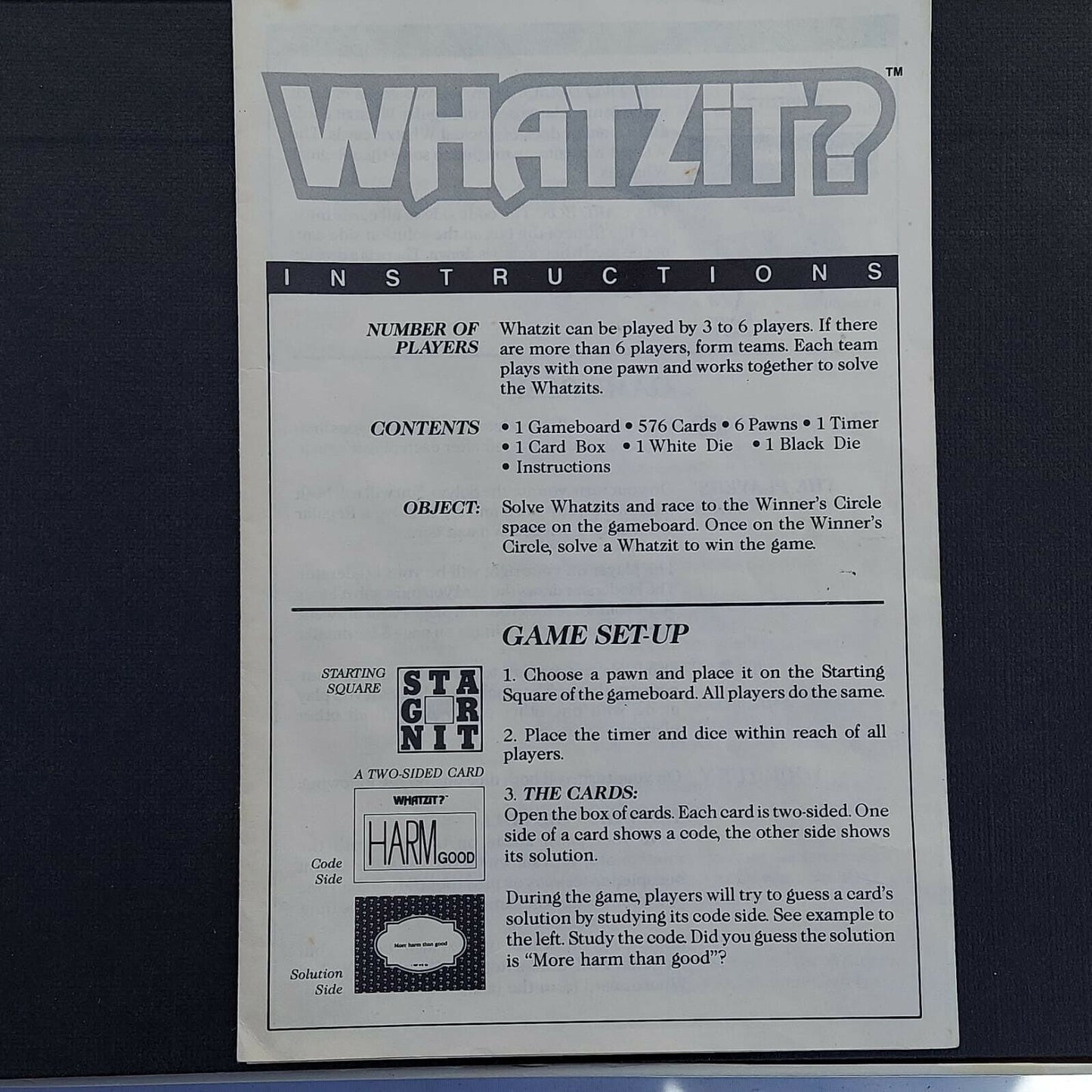 Vintage Milton Bradley Whatzit? Board Game