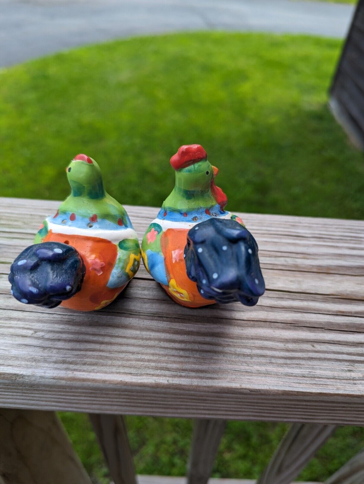 Vintage Bone China Chicken Shakers