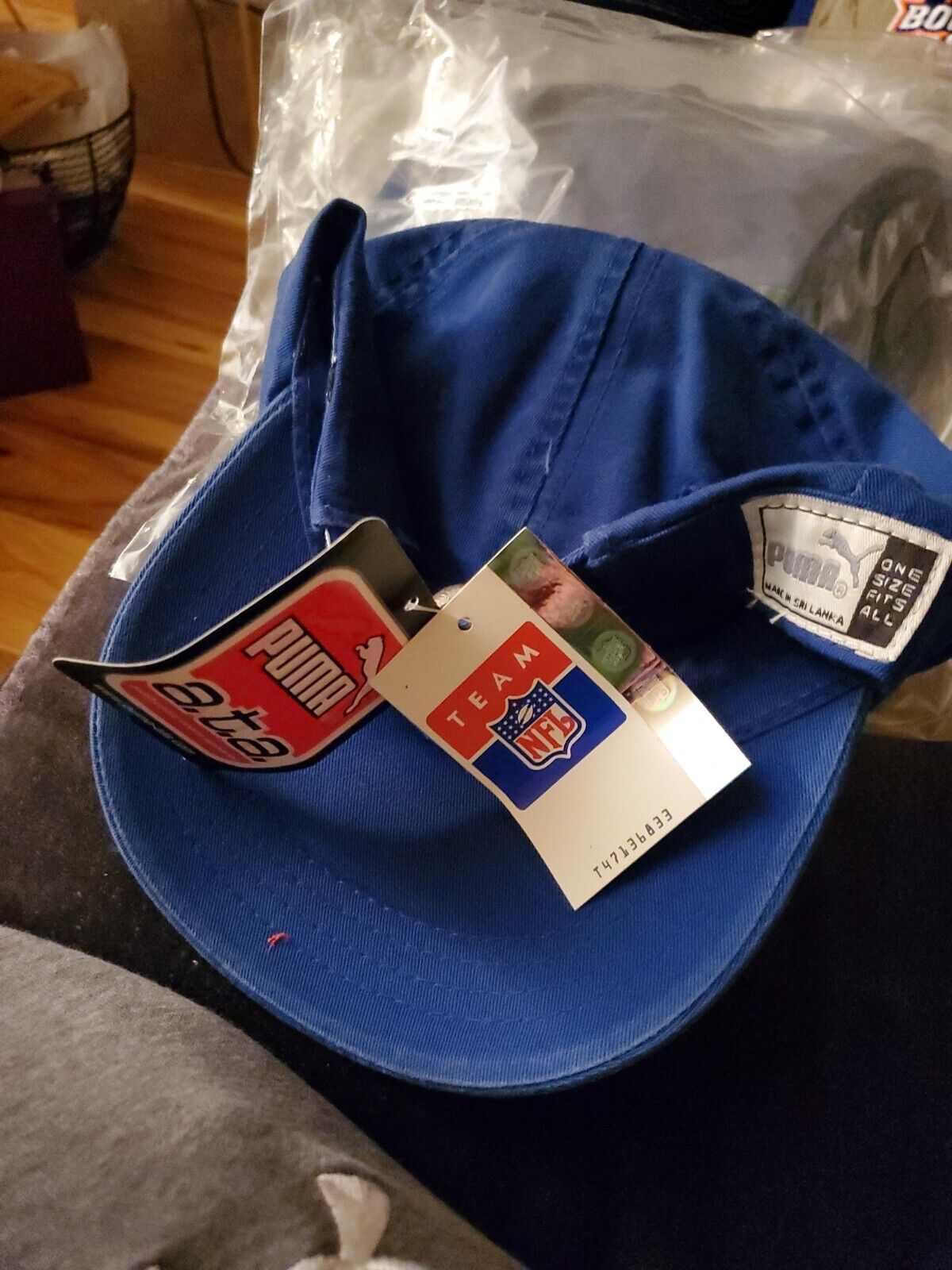 Vintage Puma NFL  Seahaks 1976 Football Blue  Cap