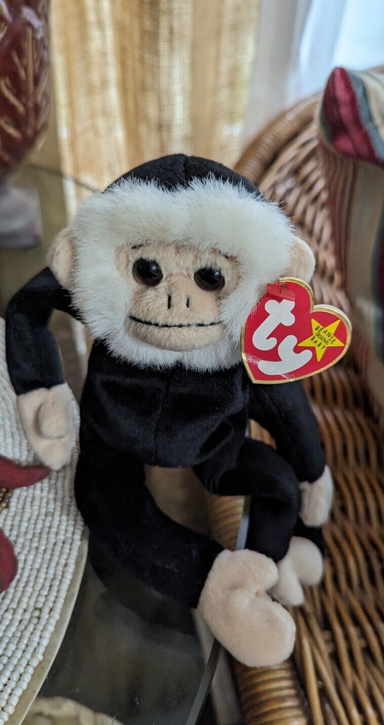 1999 TY Beanie Babies Rare Mooch Vintage New w/ Tag Monkey