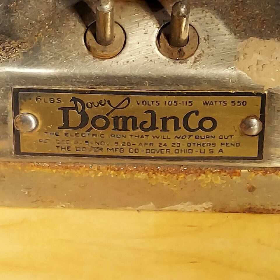 Vintage Dover DomanCo Six pound Electric Iron