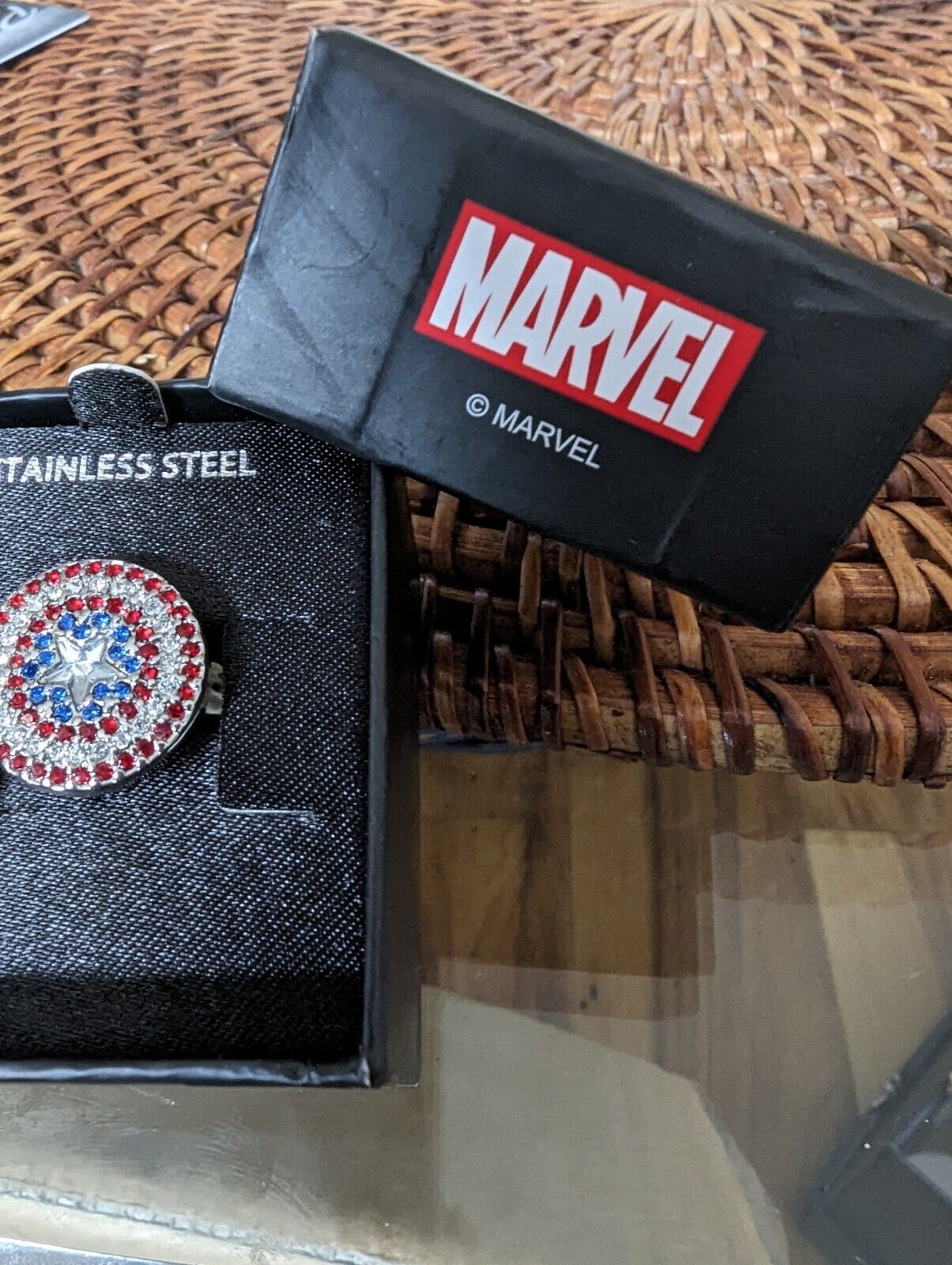 Captain America Shield Stainless Steel Womens Ring Size 6 Marvel Comics New