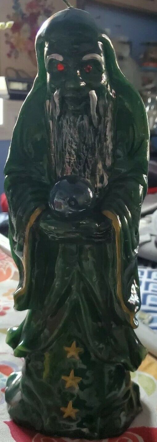 Green Sorcerer 14" Tall Candle