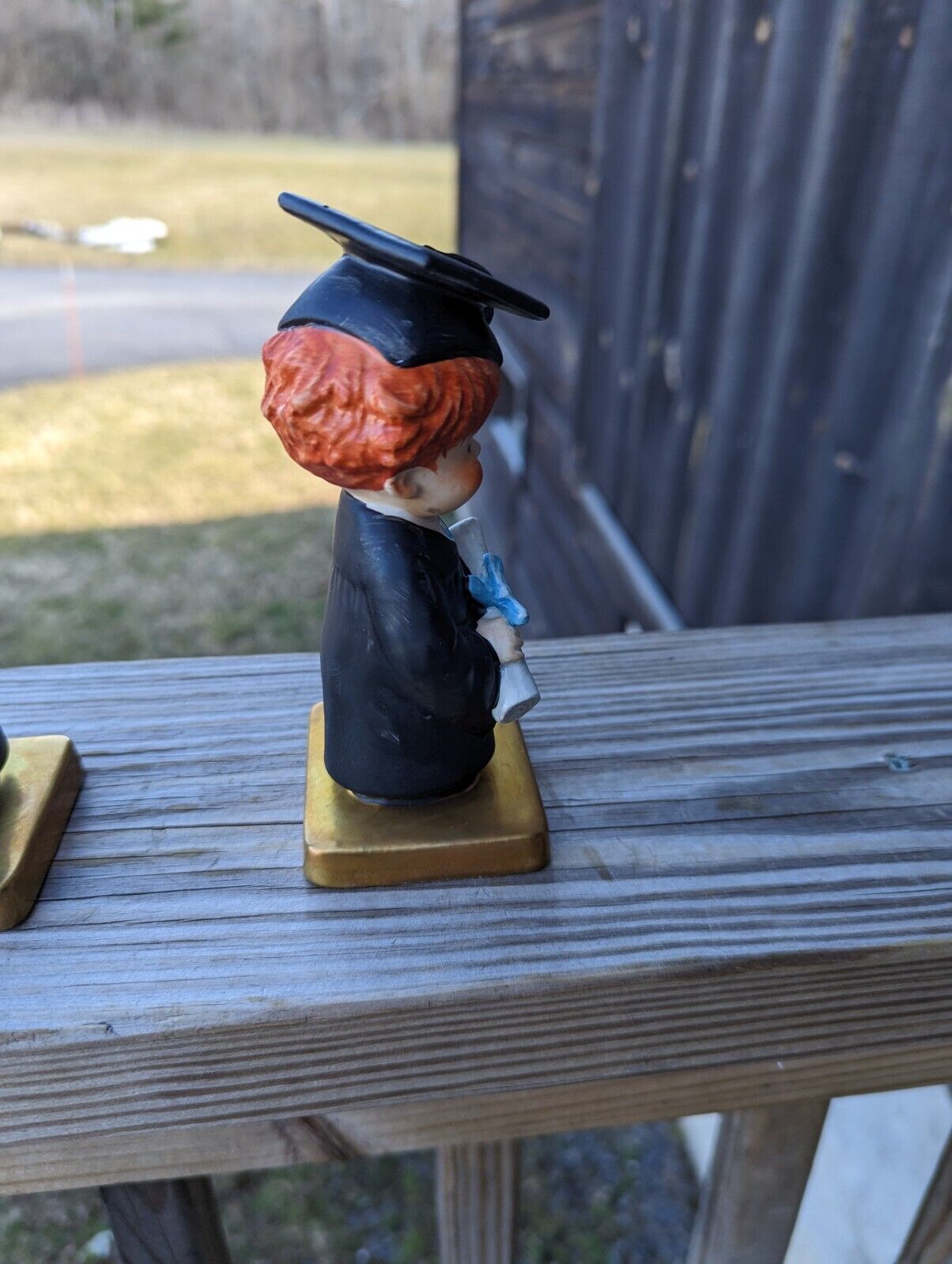 Pair of GOEBEL REDHEAD BACHELOR DEGREE FIGURINES (BOY GRADUATE) 5"H WEST GERMANY