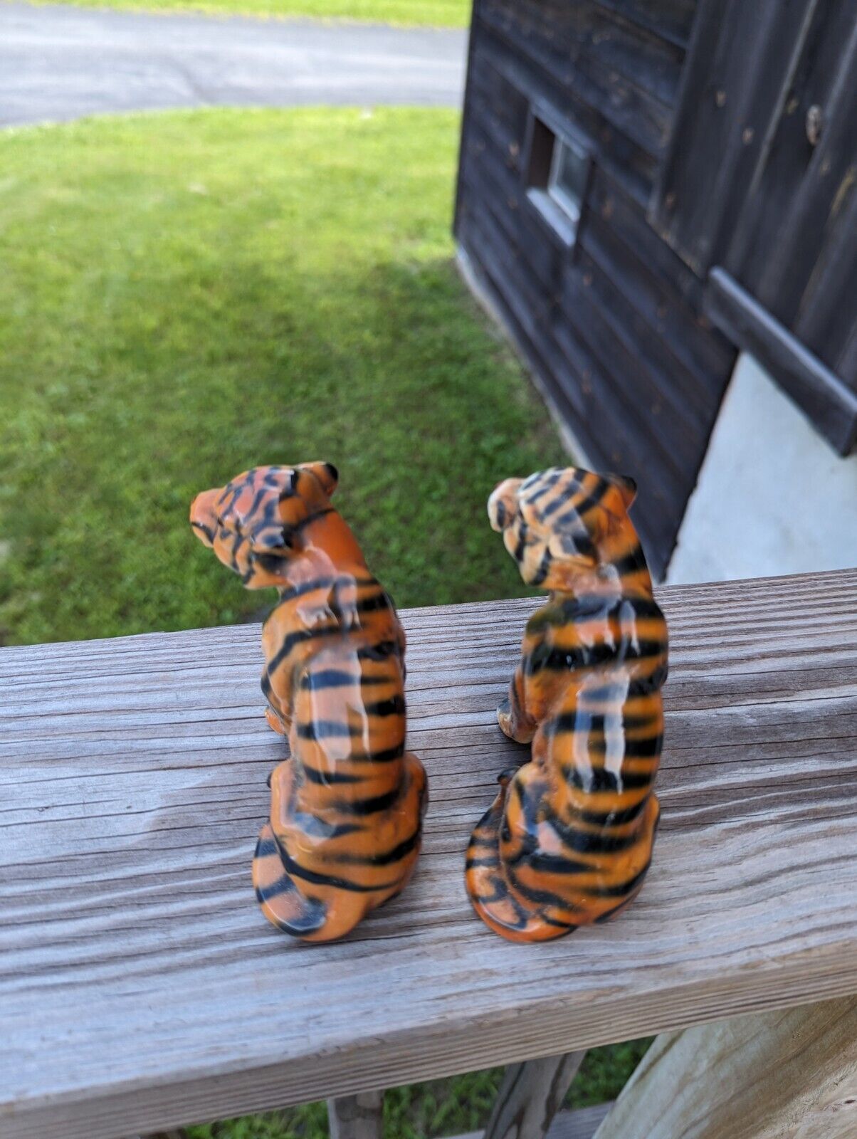 Vintage Two Ceramic Tigers