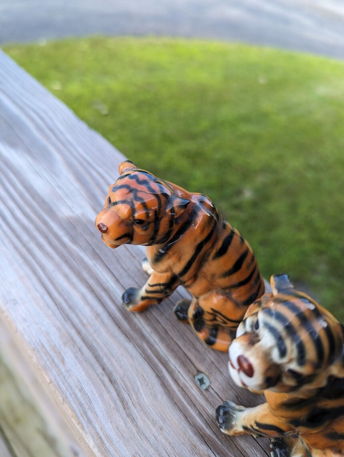 Vintage Two Ceramic Tigers