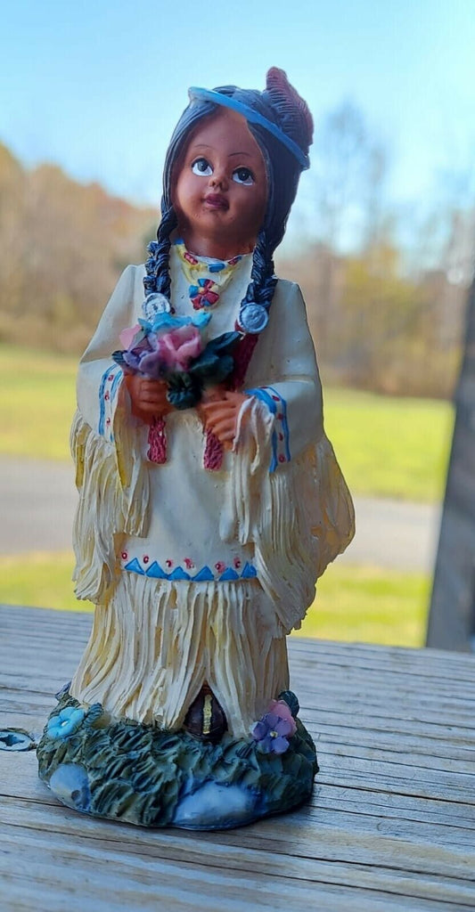 American Native Girl Ceramic Figurine