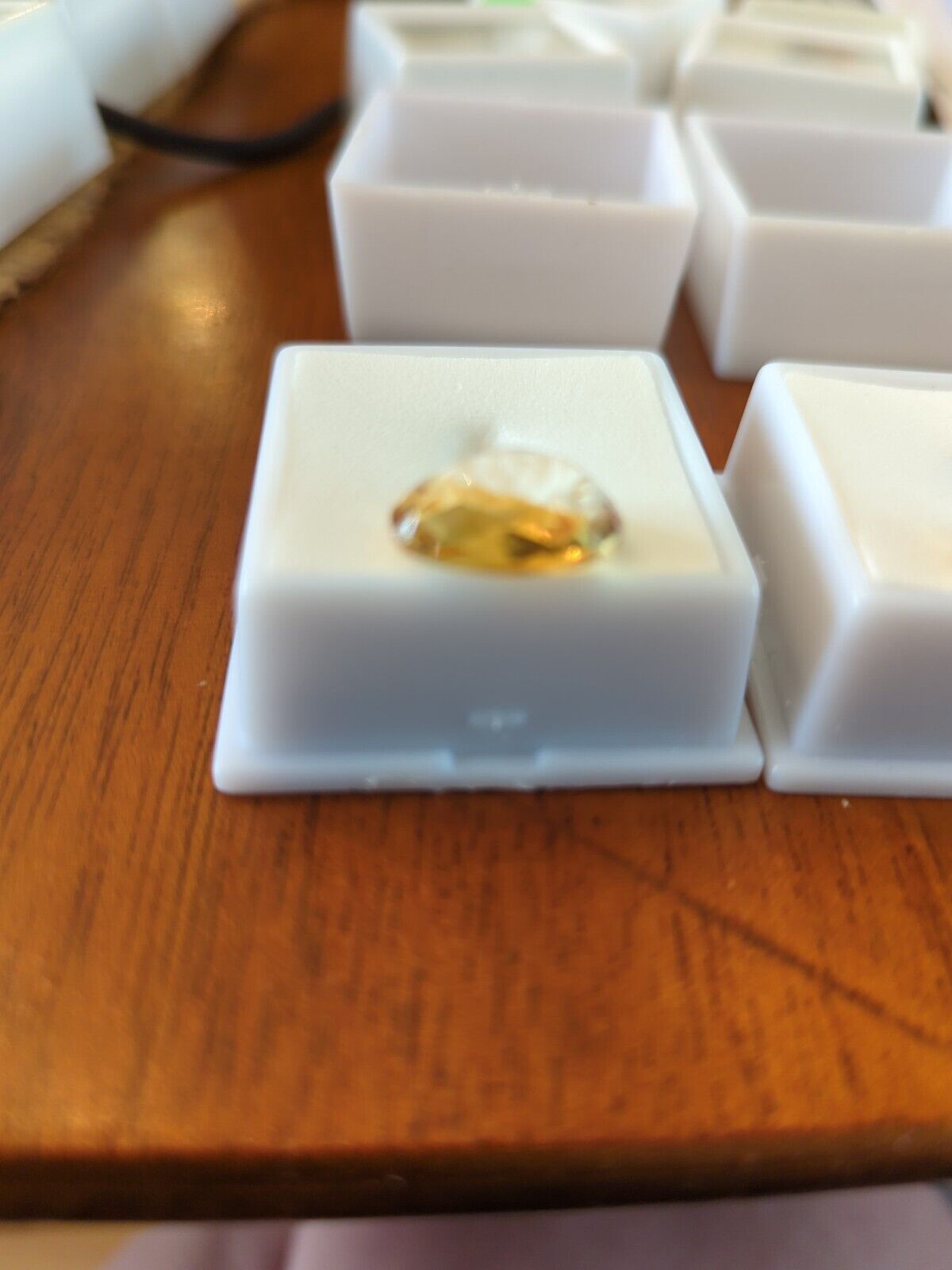 Two Loose Citrine Cut Gems Stones 17.00 Cts Total Wt 16x12mm Each Oval Shaped