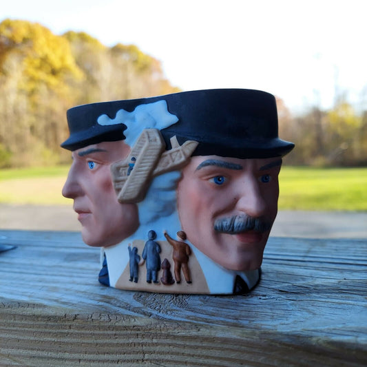 Vintage Avon 1985 Porcelain Double decorative Mug The Wright Brothers