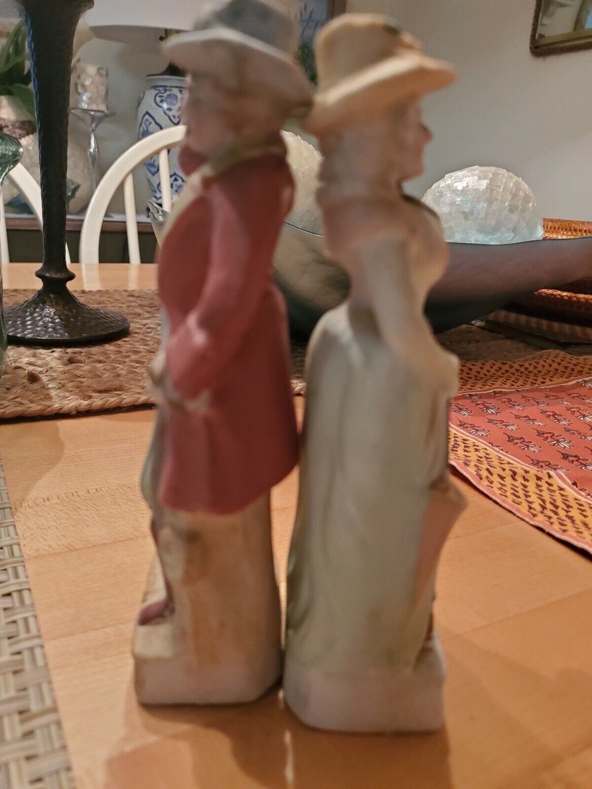 Vintage Hadson made in Occupied Japan Lady and Gentleman Tipping Hats Figurines