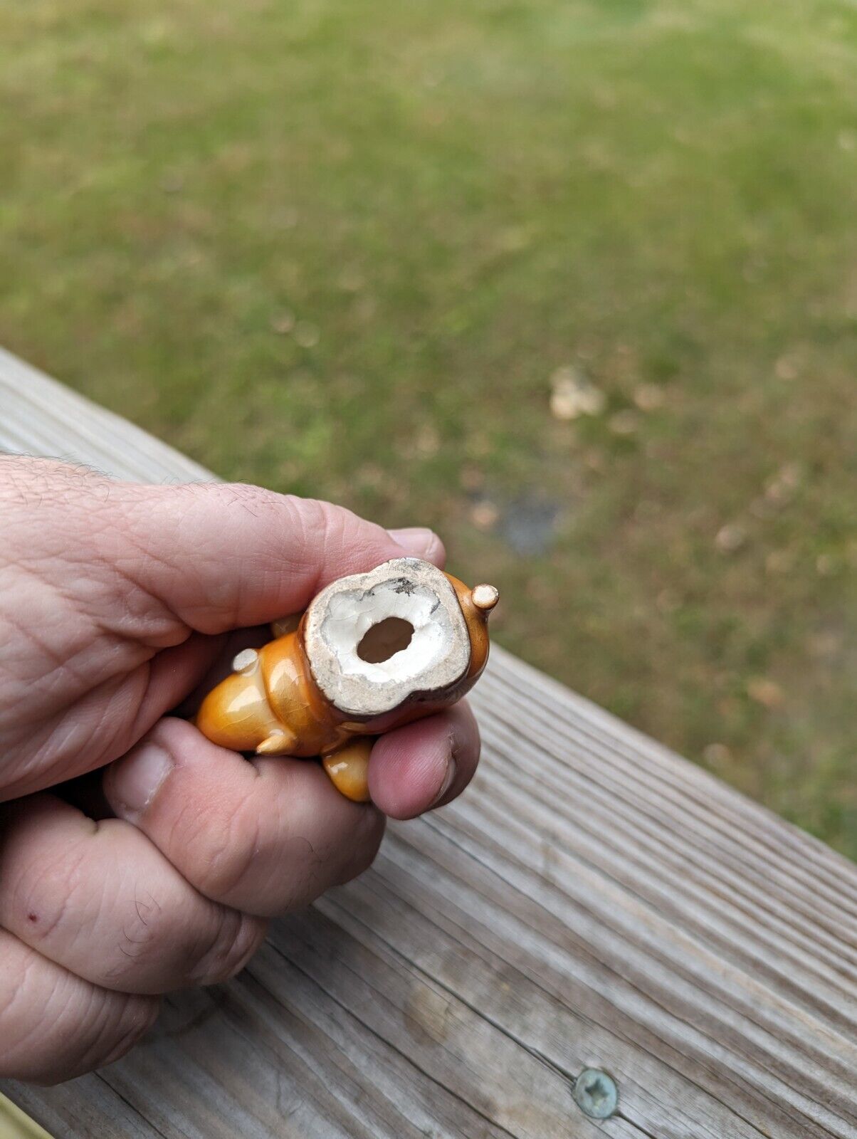 Vintage Miniature Ceramic Baby Elephant 2" Hollow Figurine