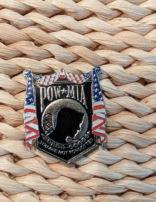 POW MIA Large Pin Back