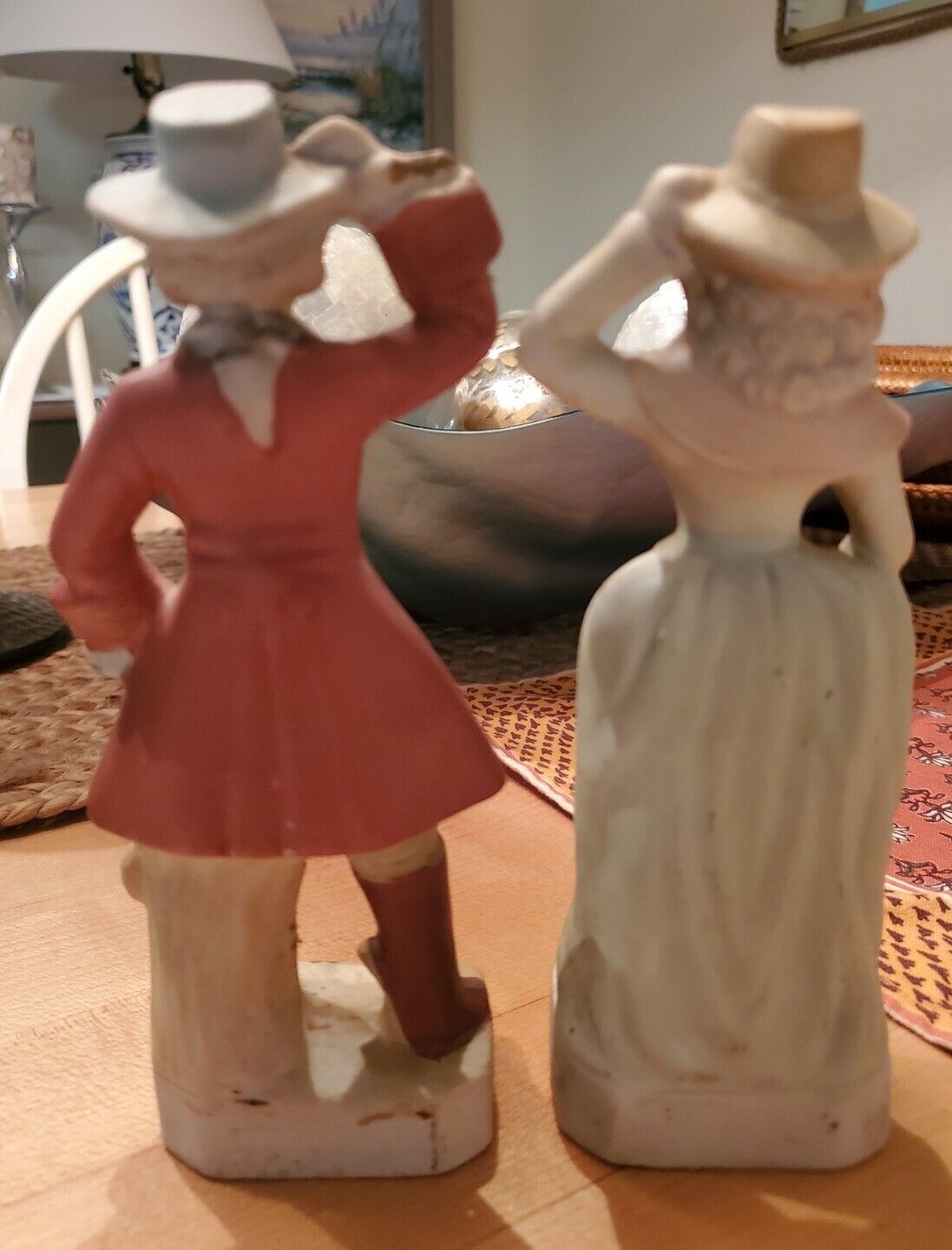 Vintage Hadson made in Occupied Japan Lady and Gentleman Tipping Hats Figurines