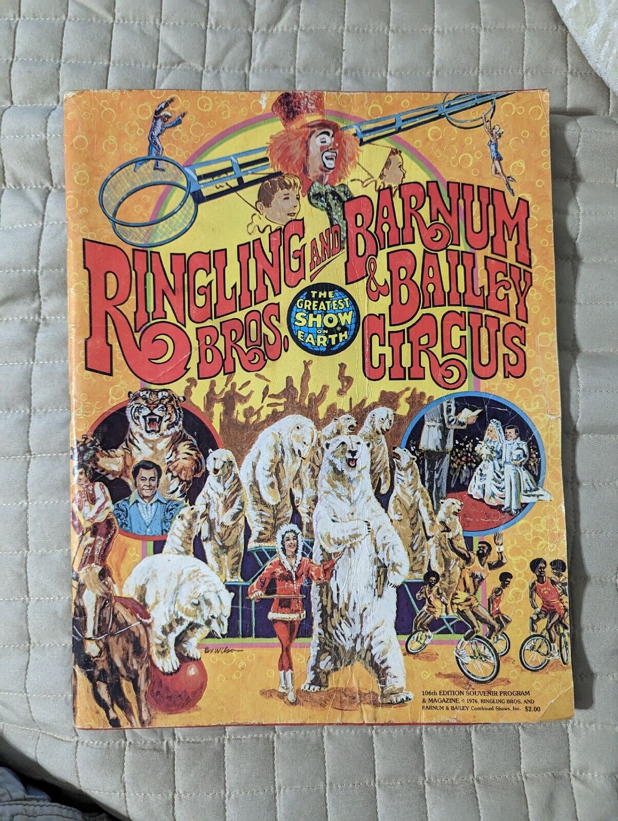 Ringling Bros. and Barnum & Bailey Circus 1976 Vintages Program 106 TH Edition