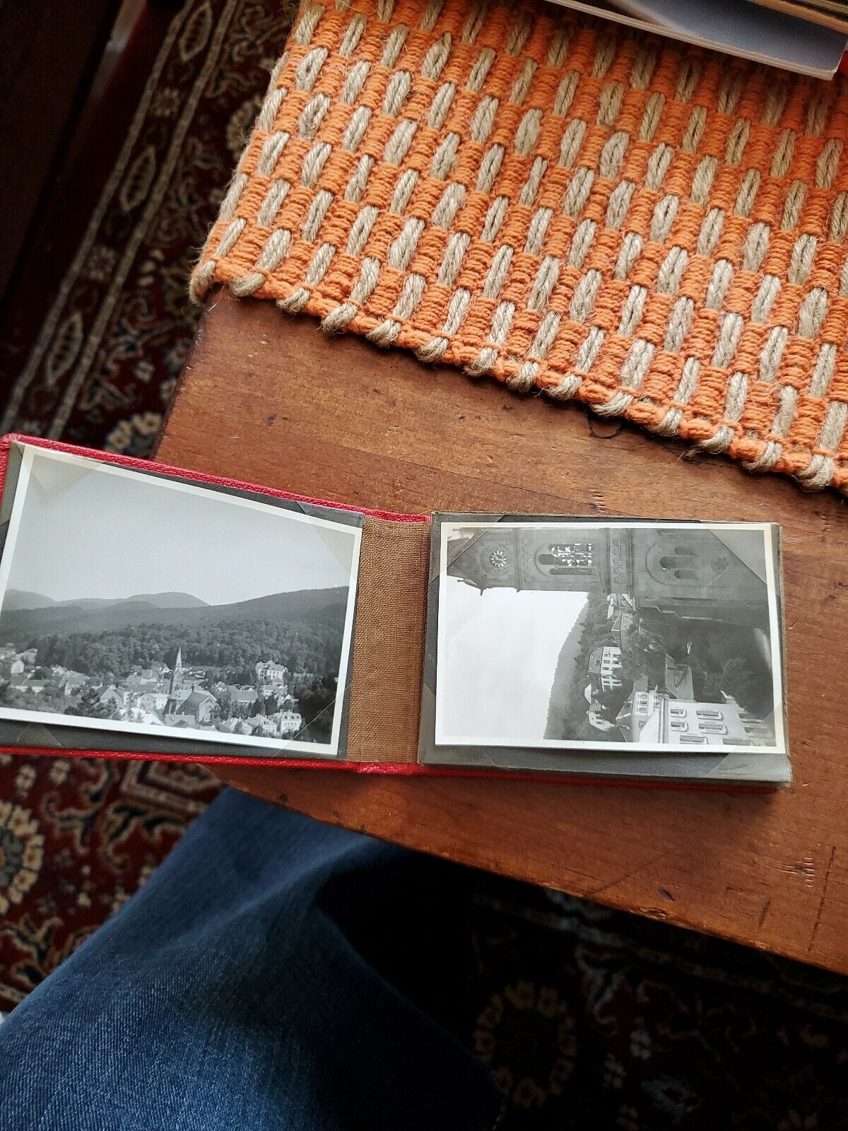 Old 8 Black And White European Photos In Wallet Sized Album