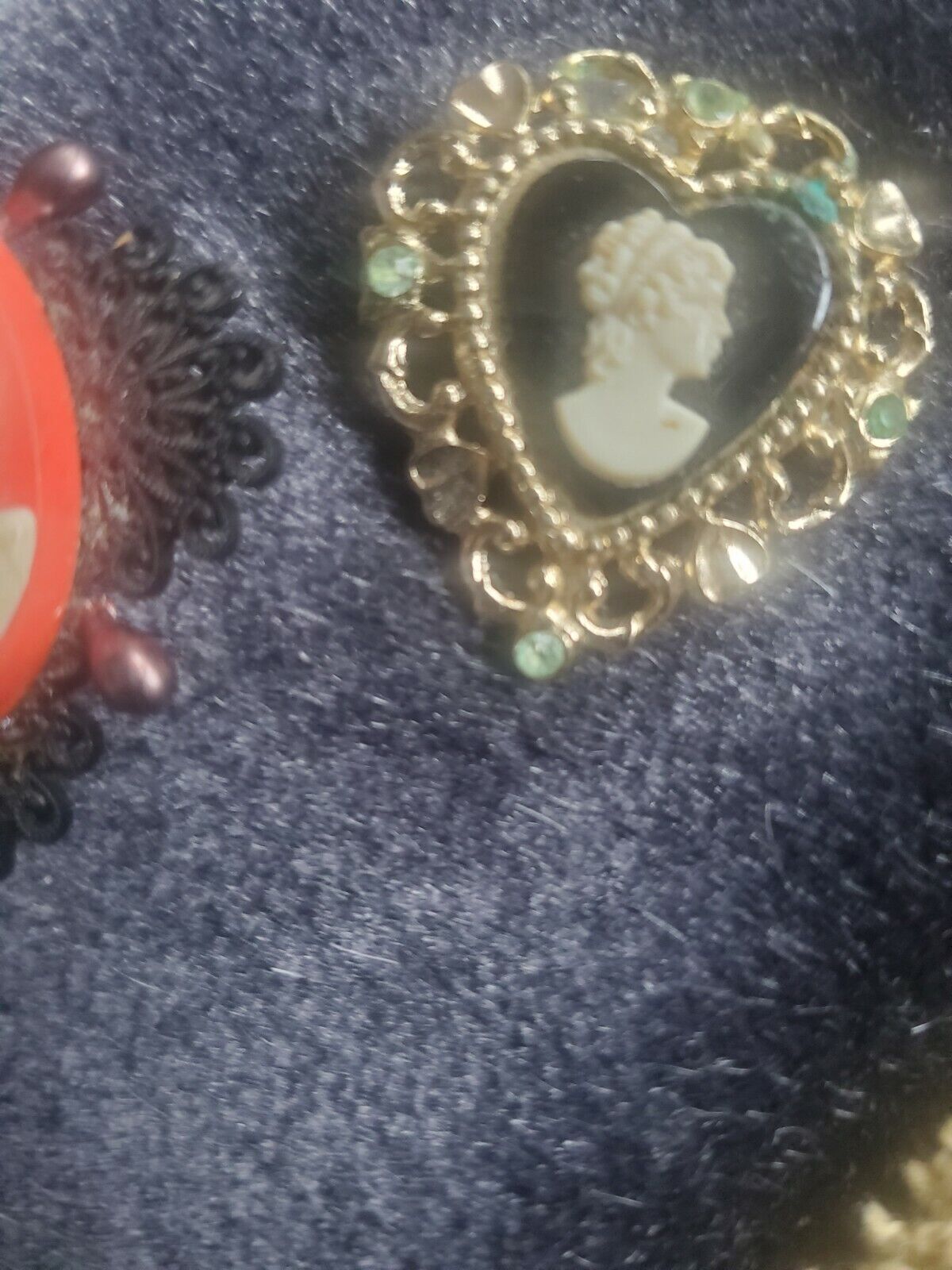 Vintage Cameo Brooches And Cameo Necklace Custom Jewelry Lot