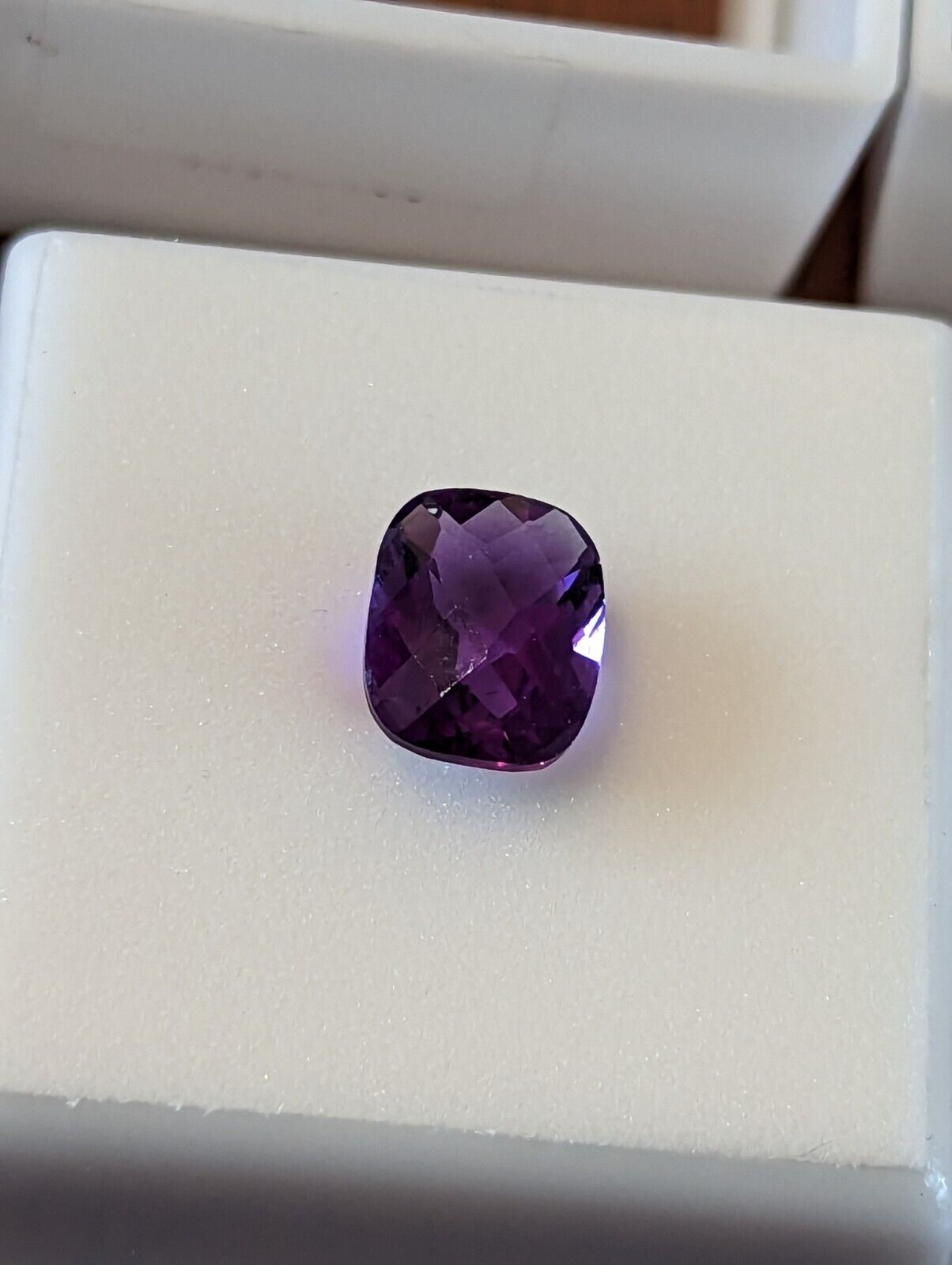 Four Matching Purple African Amethyst Gems Cushion Cut 10x8mm Each 10.85 Cts TW