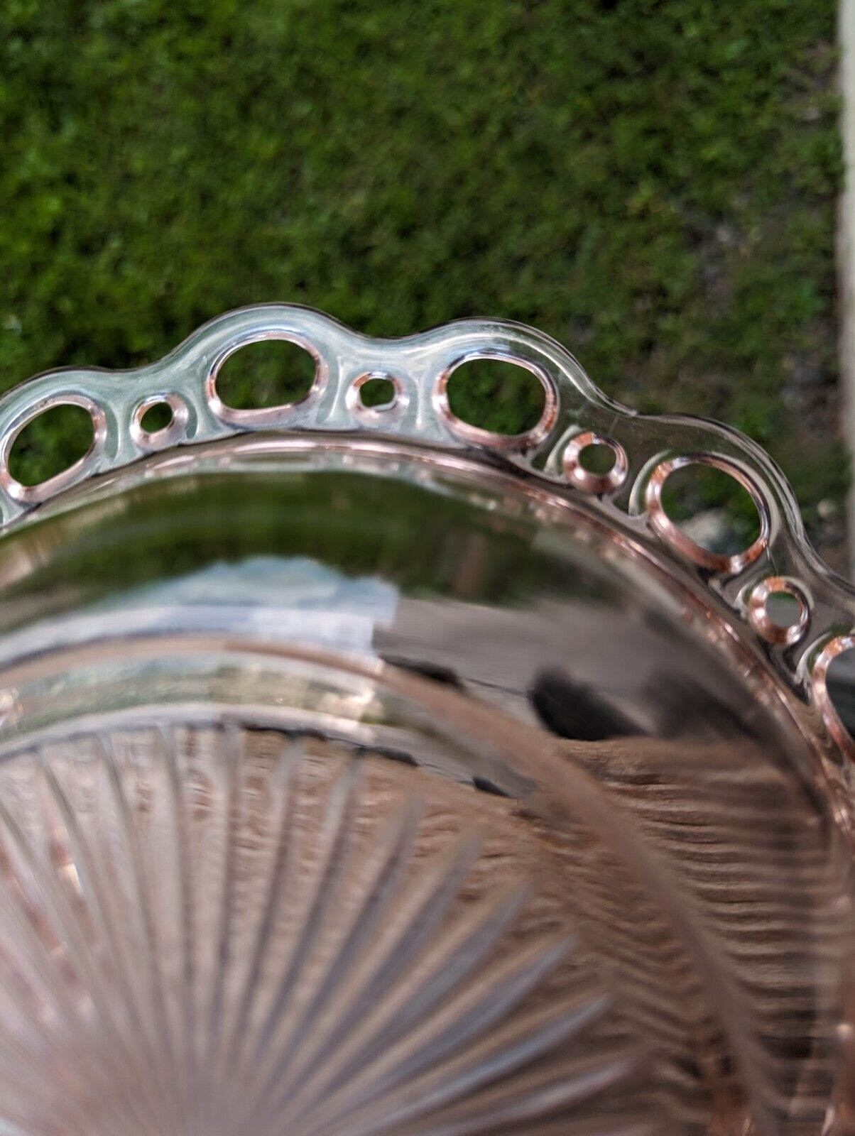 Vintage 1930's Anchor Hocking Old Colony Open Lace Pink Depression Glass Bowl