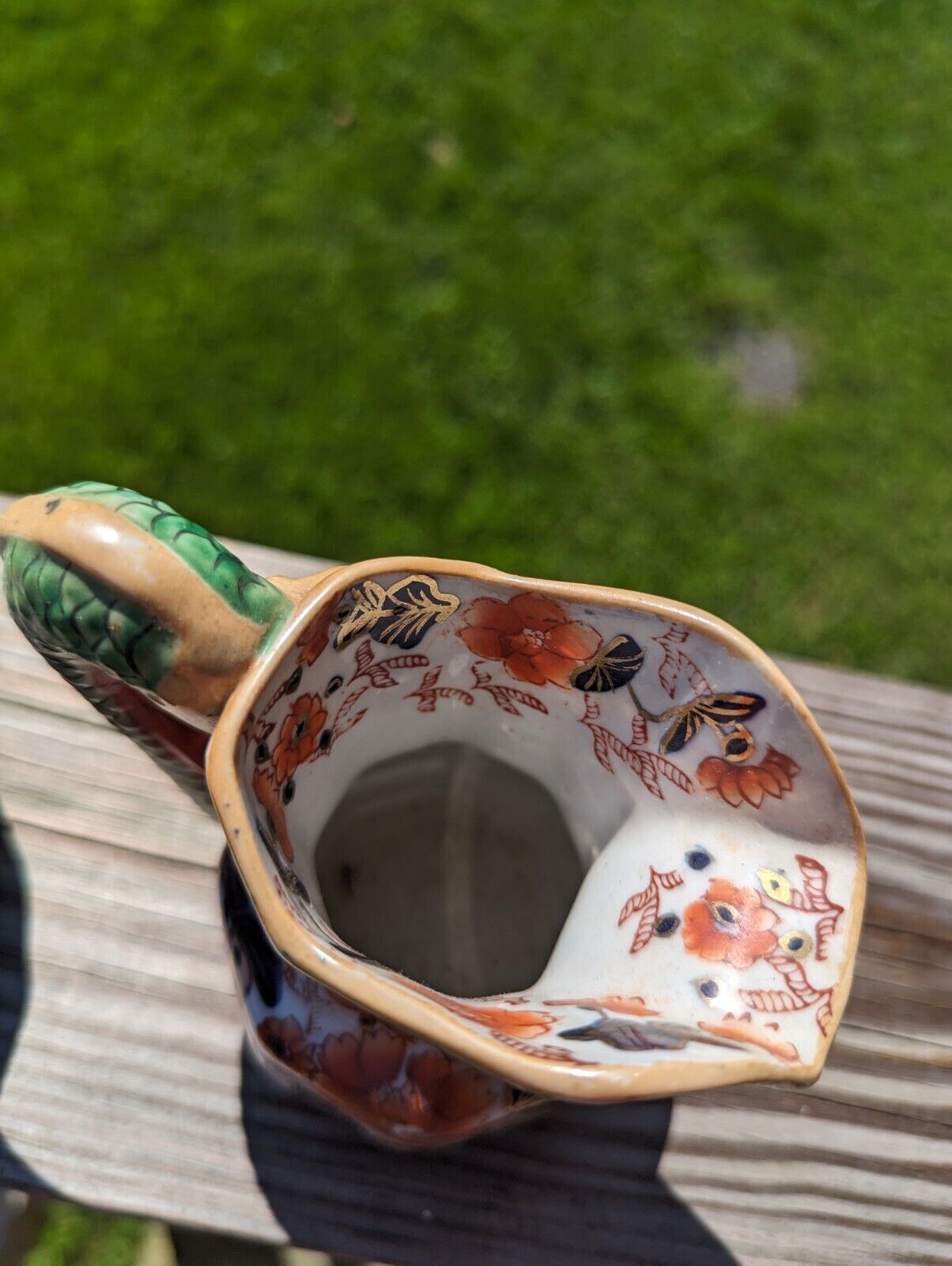 Two(!) Mason’s Ironstone Imari Pitchers With Hydra Handles Multicolor Lively 6"