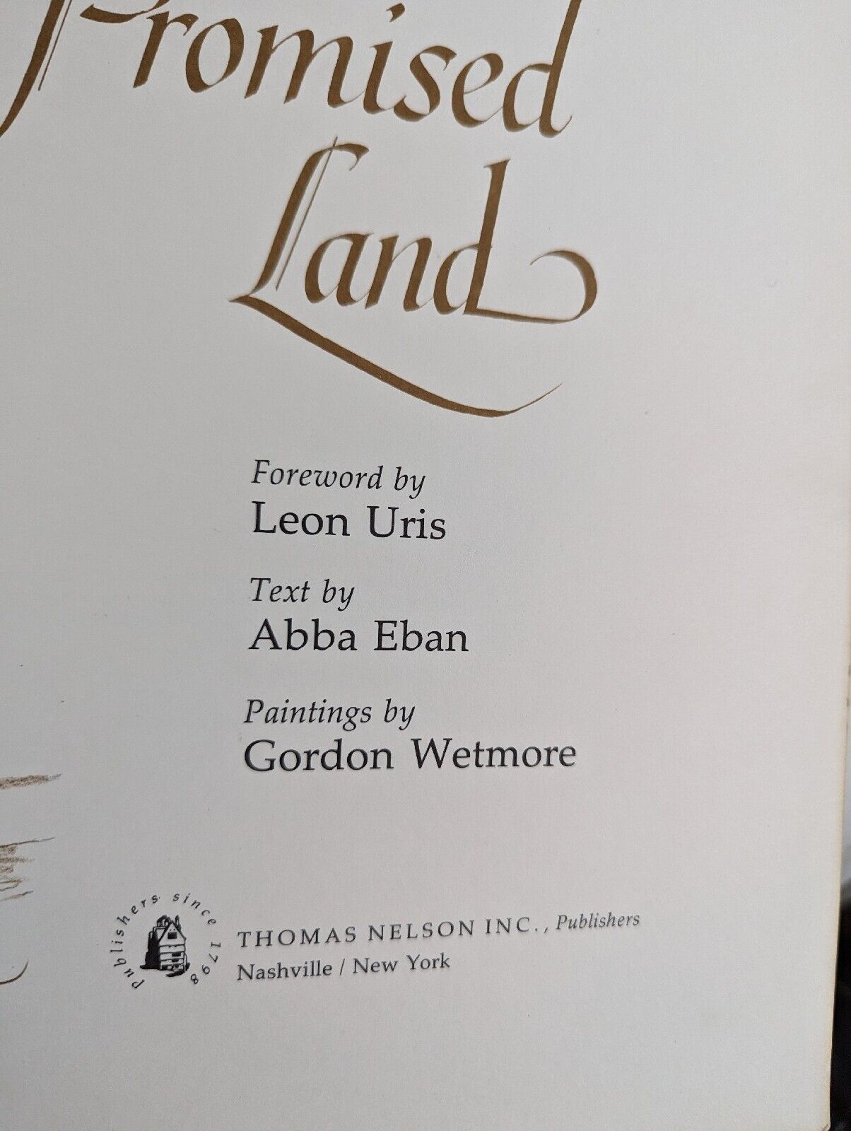 The Promised Land by Abba Eban Art by Gordon Wetmore 1978 #35,215 1st Edition