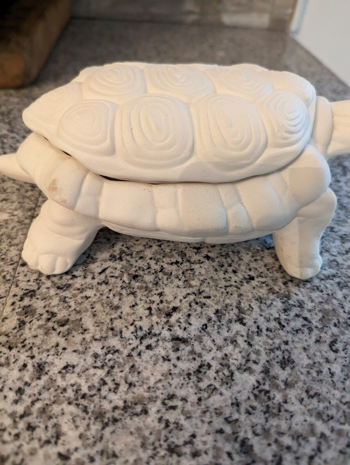 Arnels All White Turtle Jewelry Larg Trinket box Mold Aprox 6" By 3.5"