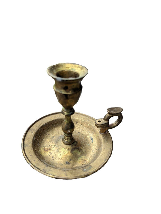 Vintage Andrea By Sadek Brass Candle Stick Holder Made In India TLC Needed