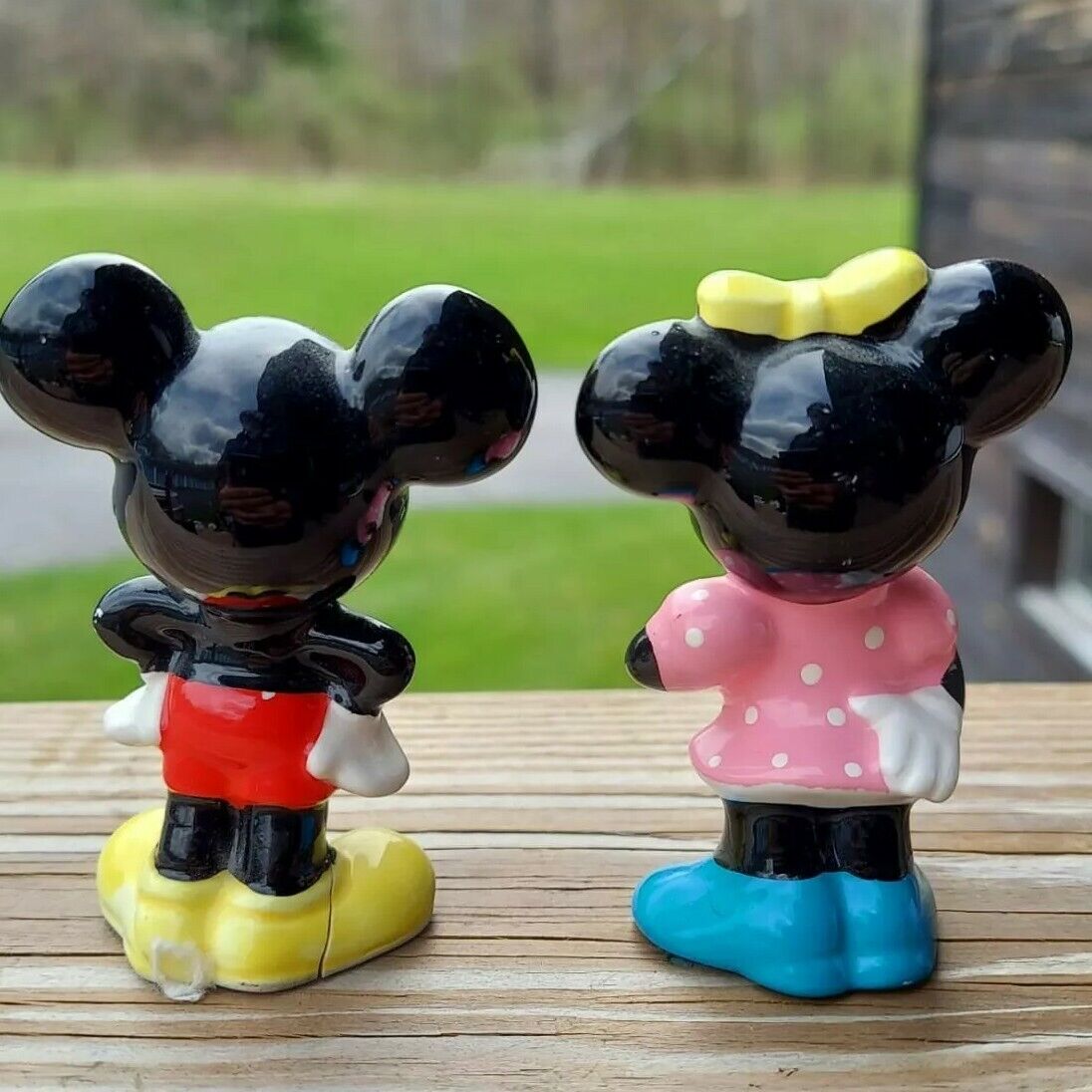 Vintage Walt Disney Productions Japan Mickey And Mini Mouse Set