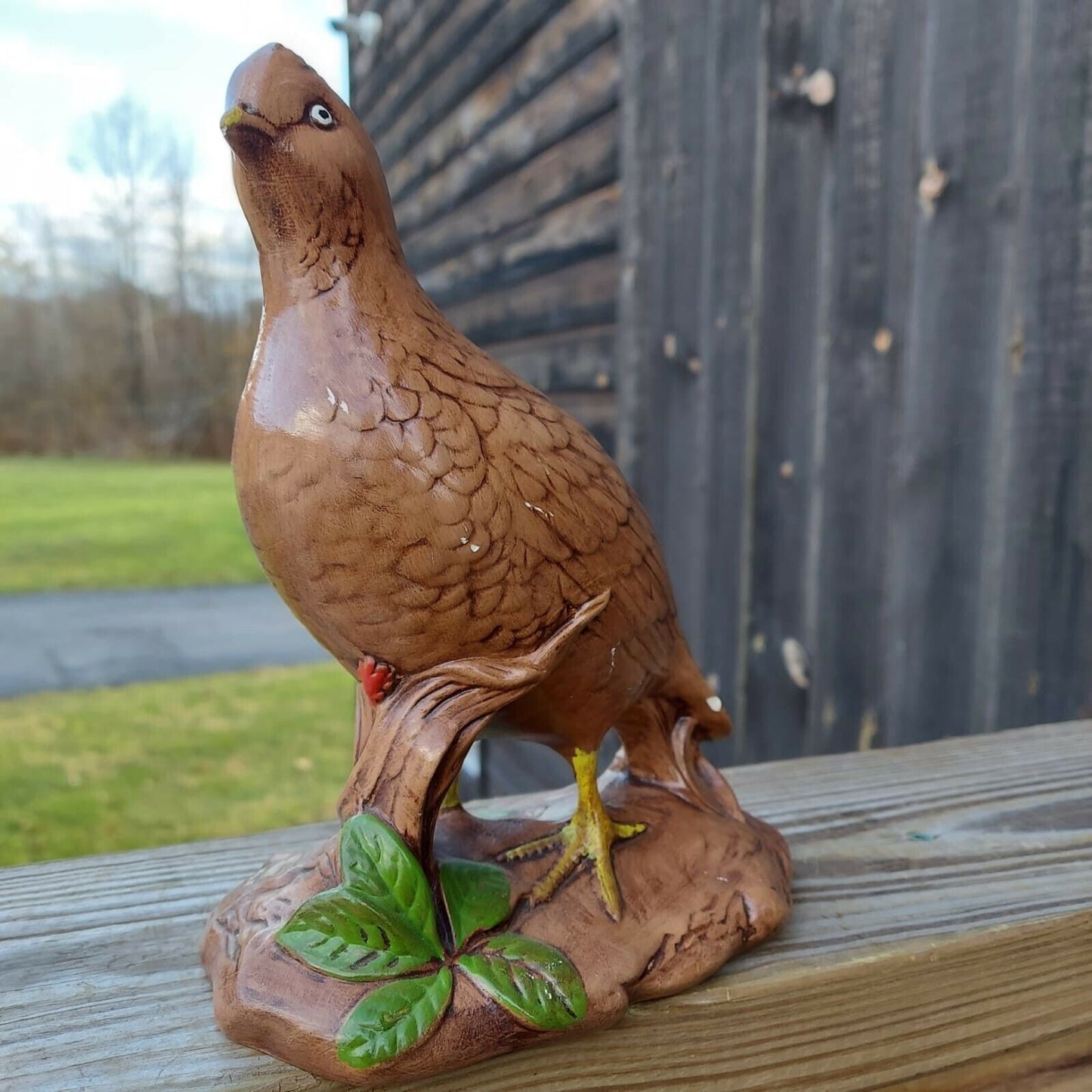 Holland Mold Quail Female Male Vintage Ceramic 1970 Birds Pleasant 6'' Figurine