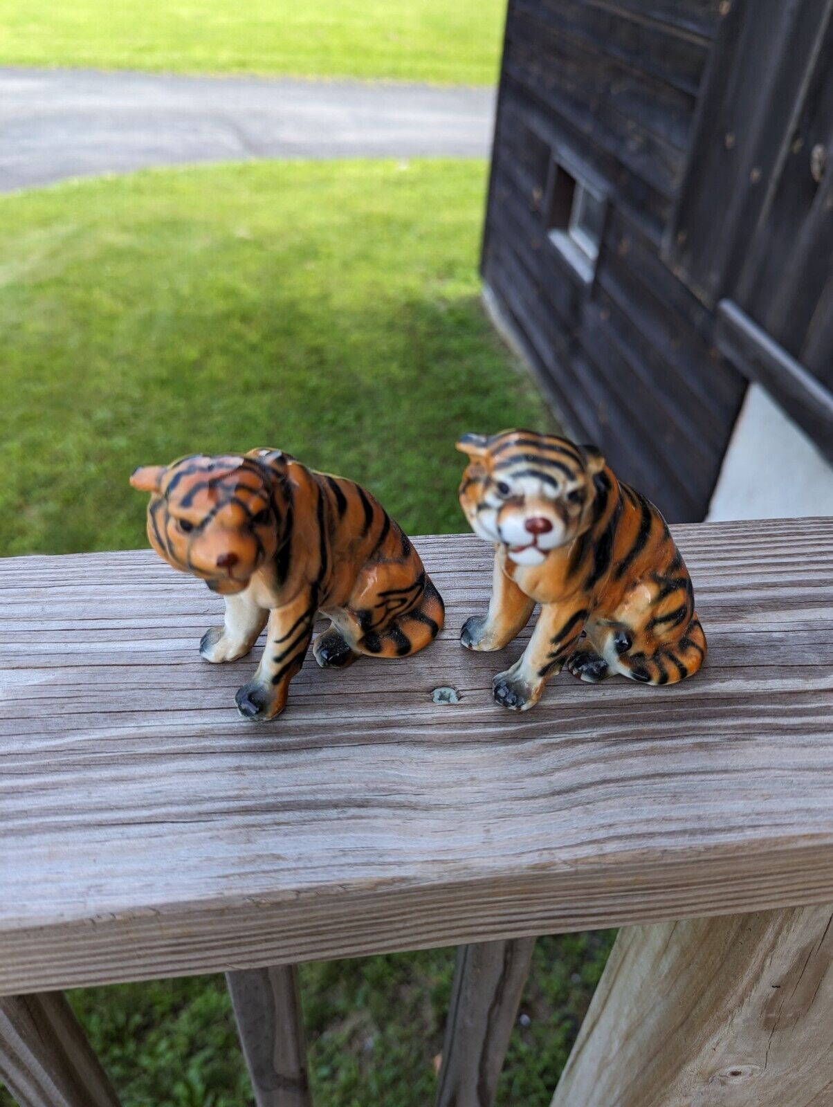 Vintage Two Ceramic Tigers