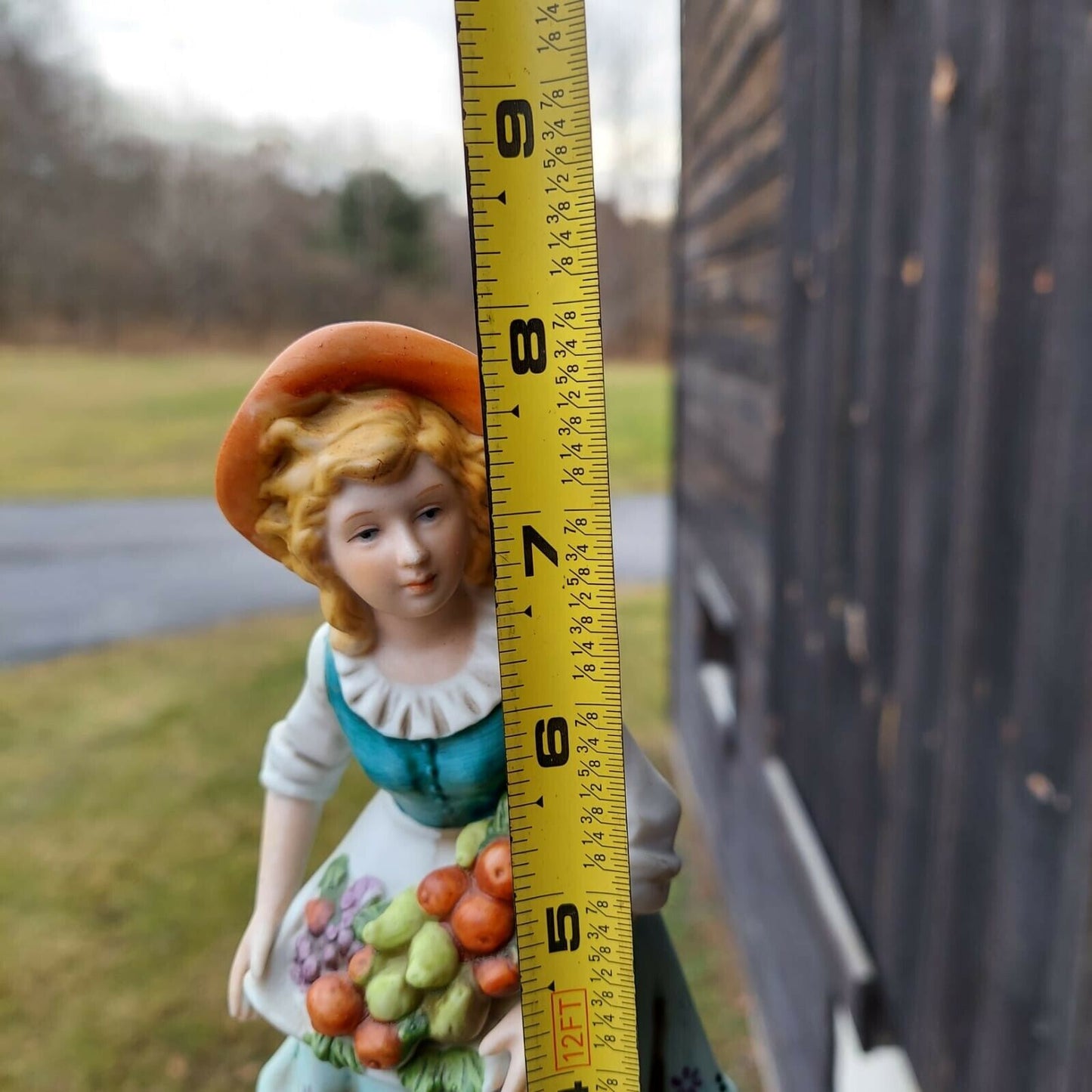 Homco Farm Girl W Harvest  Figurine