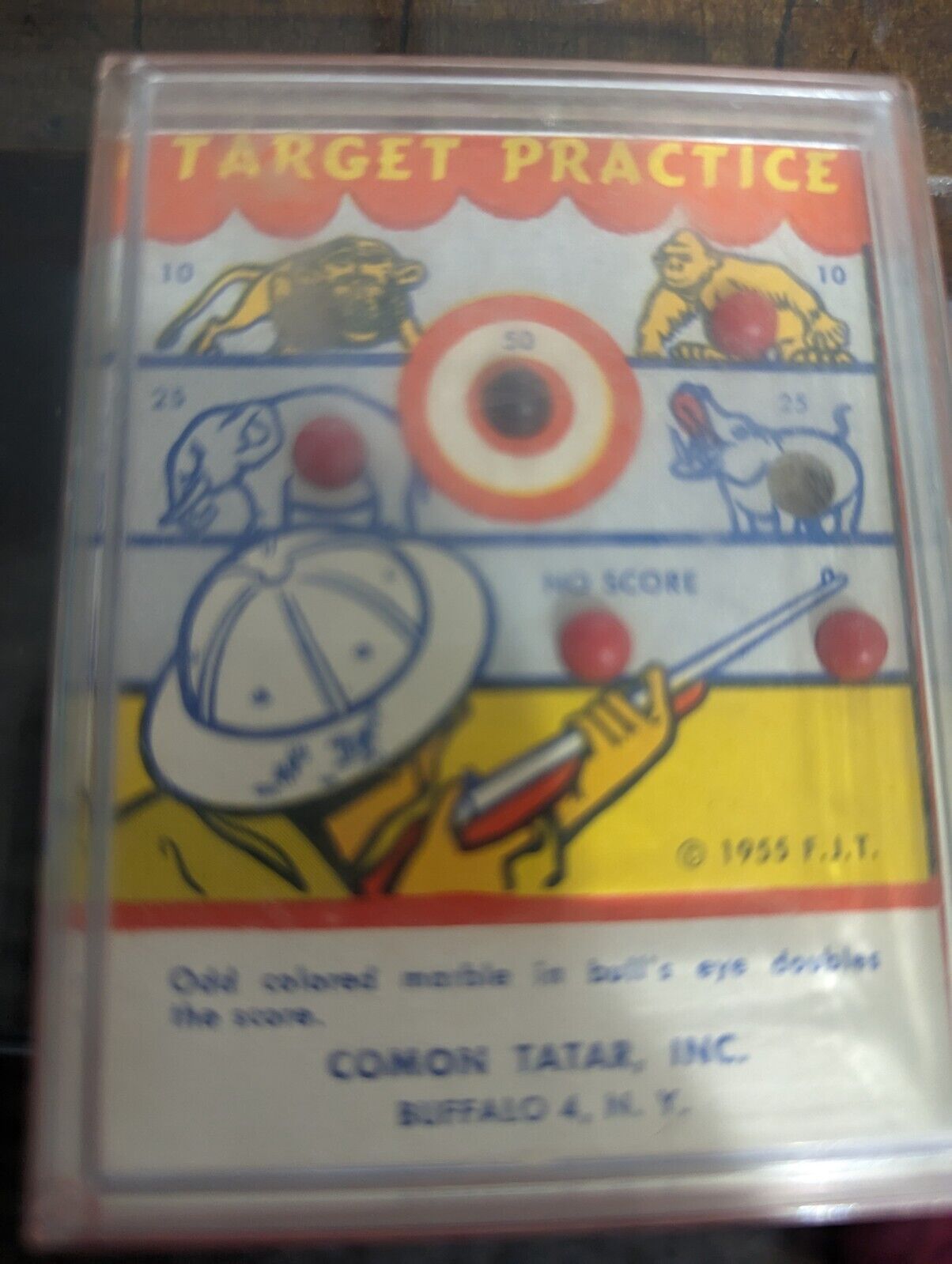 Vintage Target Practice Pinhole Game 1955 Comon Tartar Inc