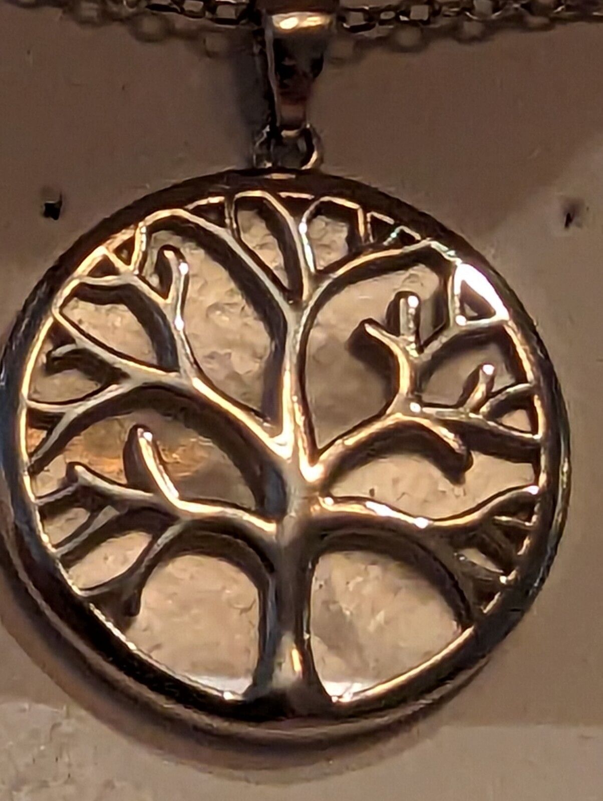 Contessa Di Capri Sterling Silver Over Mother Of Pearl Tree Of Life Pendant