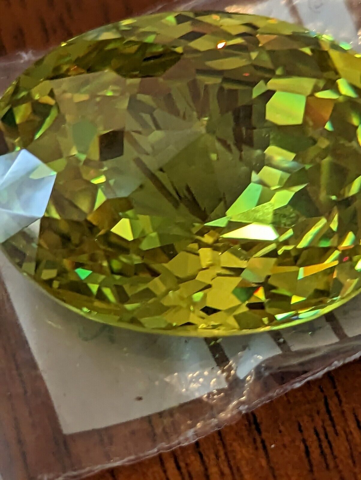 Lab Created Peridot Gem Green Oval Shaped Faceted 171 Cts loose gem