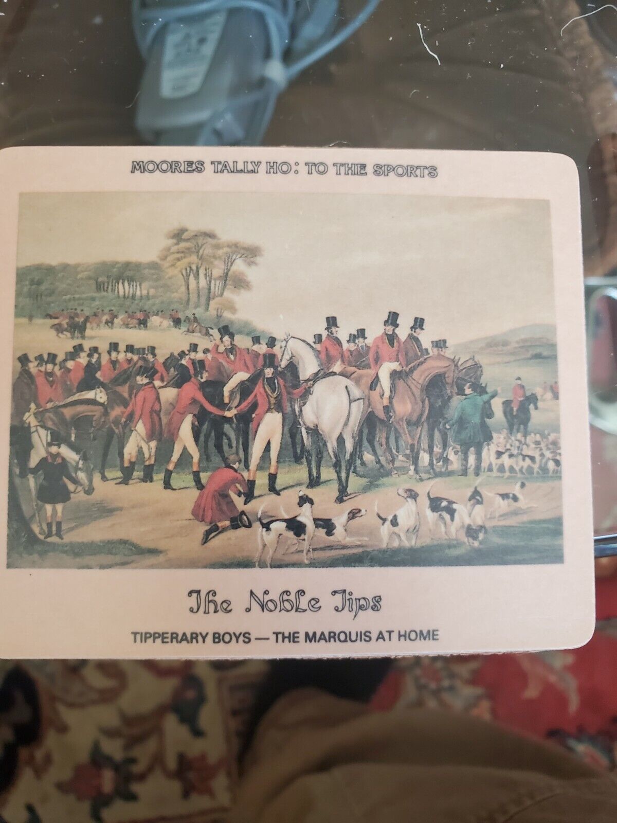 Vintage Lucan Designers Dublin Irland The Nobel Tips Hunting Tablemats Coasters