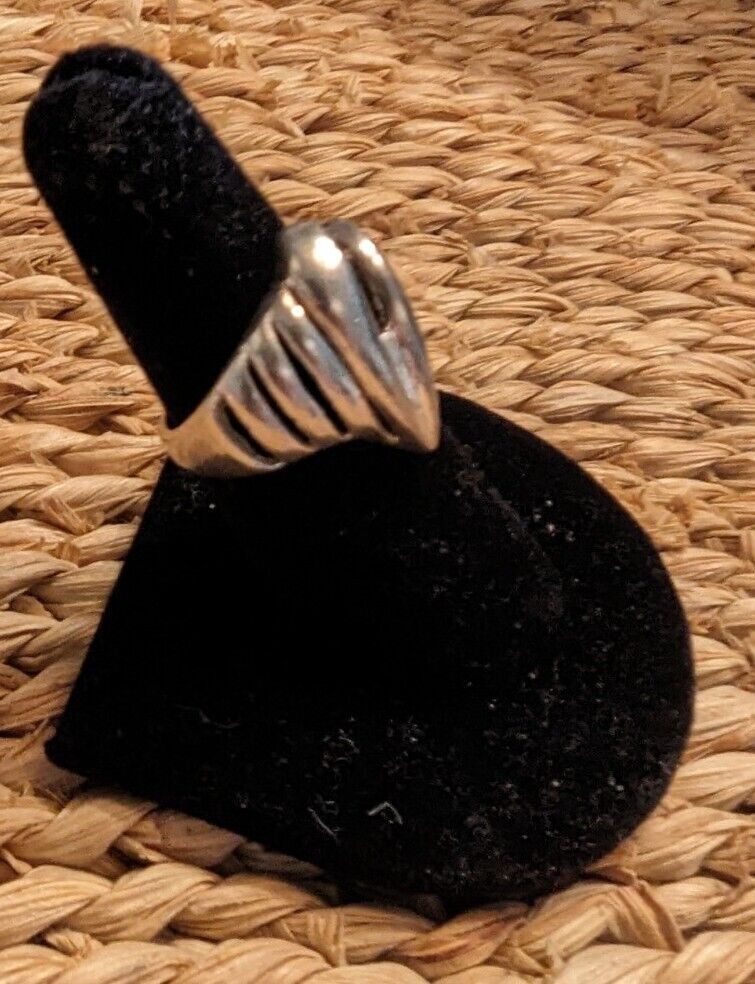 925 Italy Sterling Silver Large Swirl Ring Size 6