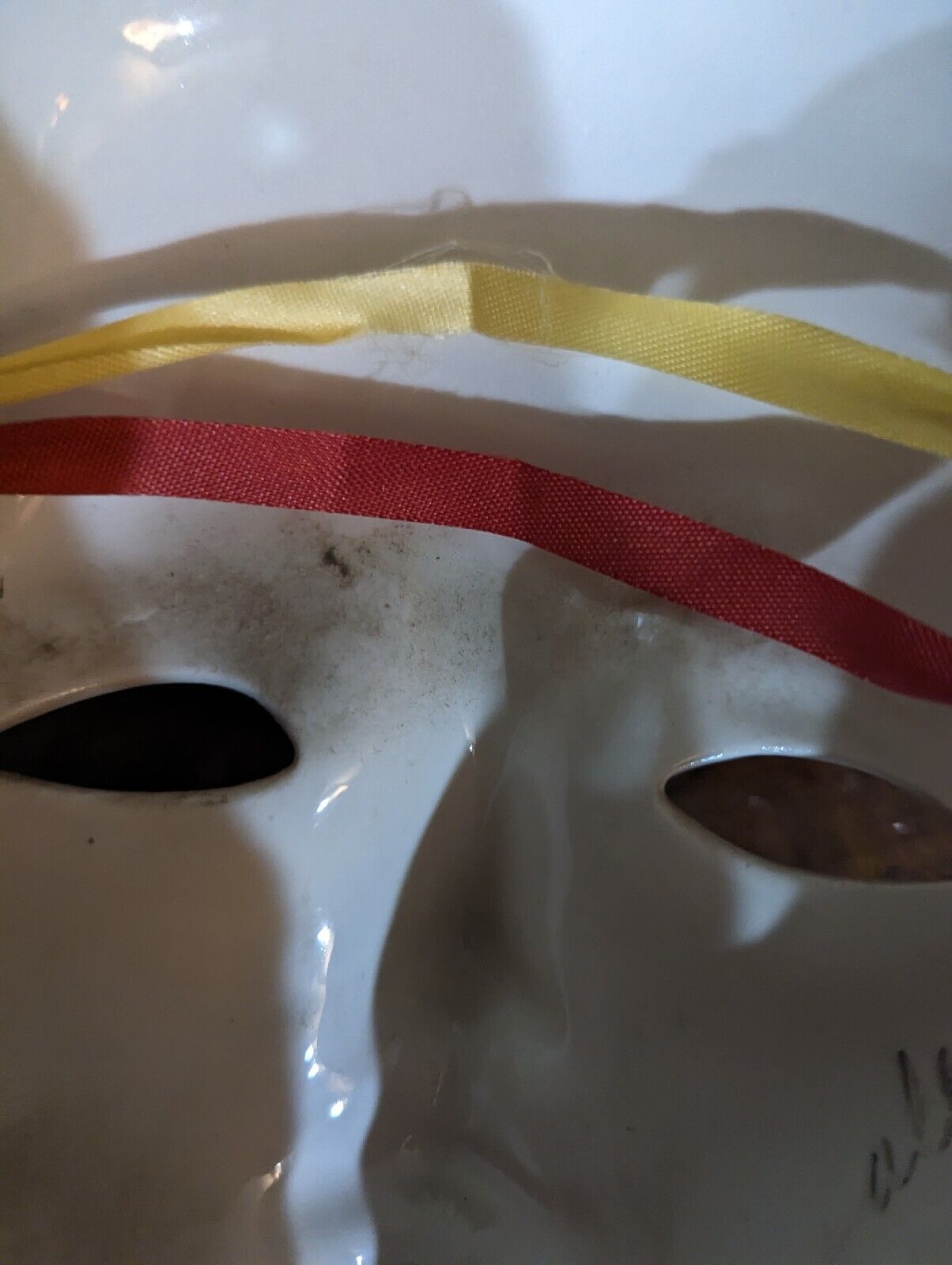 Two Hand Crafted Porcelain Face Masks