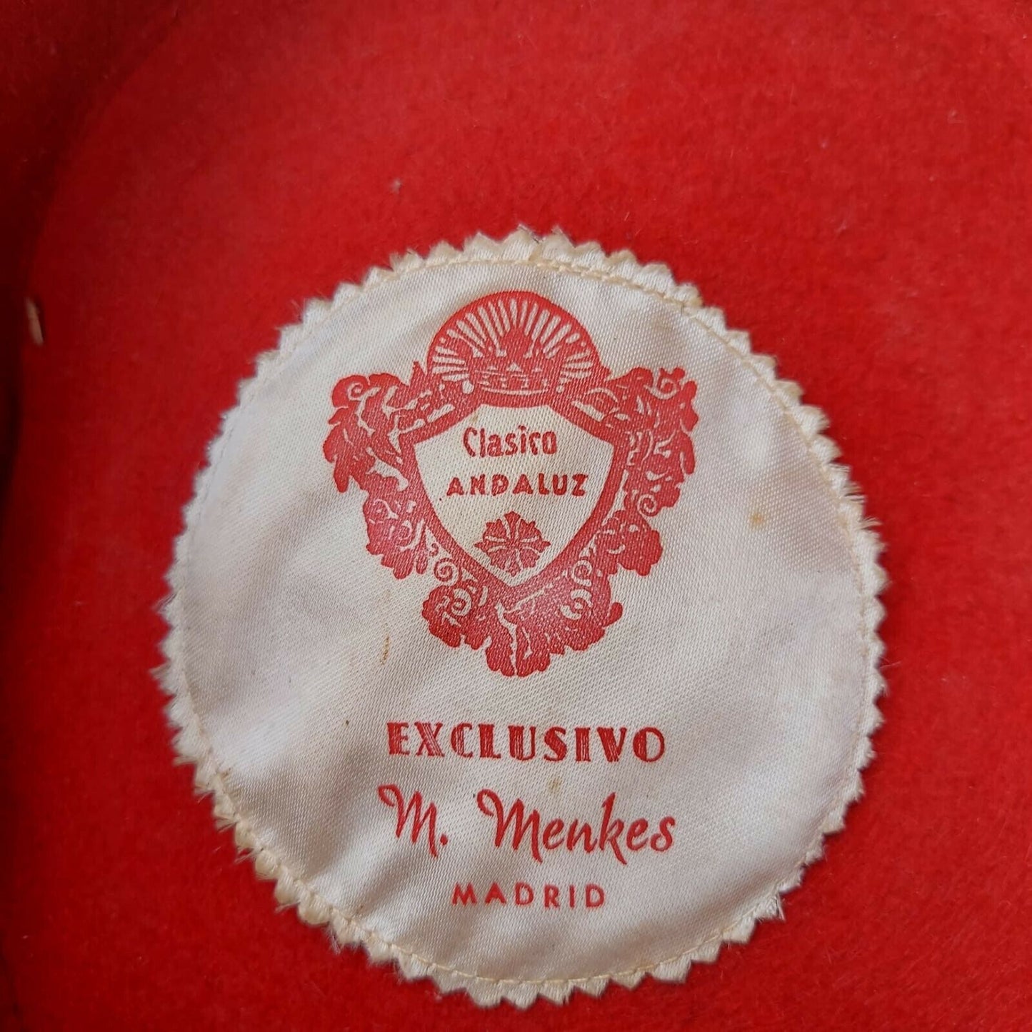 Vintage Clasico Andaluz Madrid Red Felt Hat