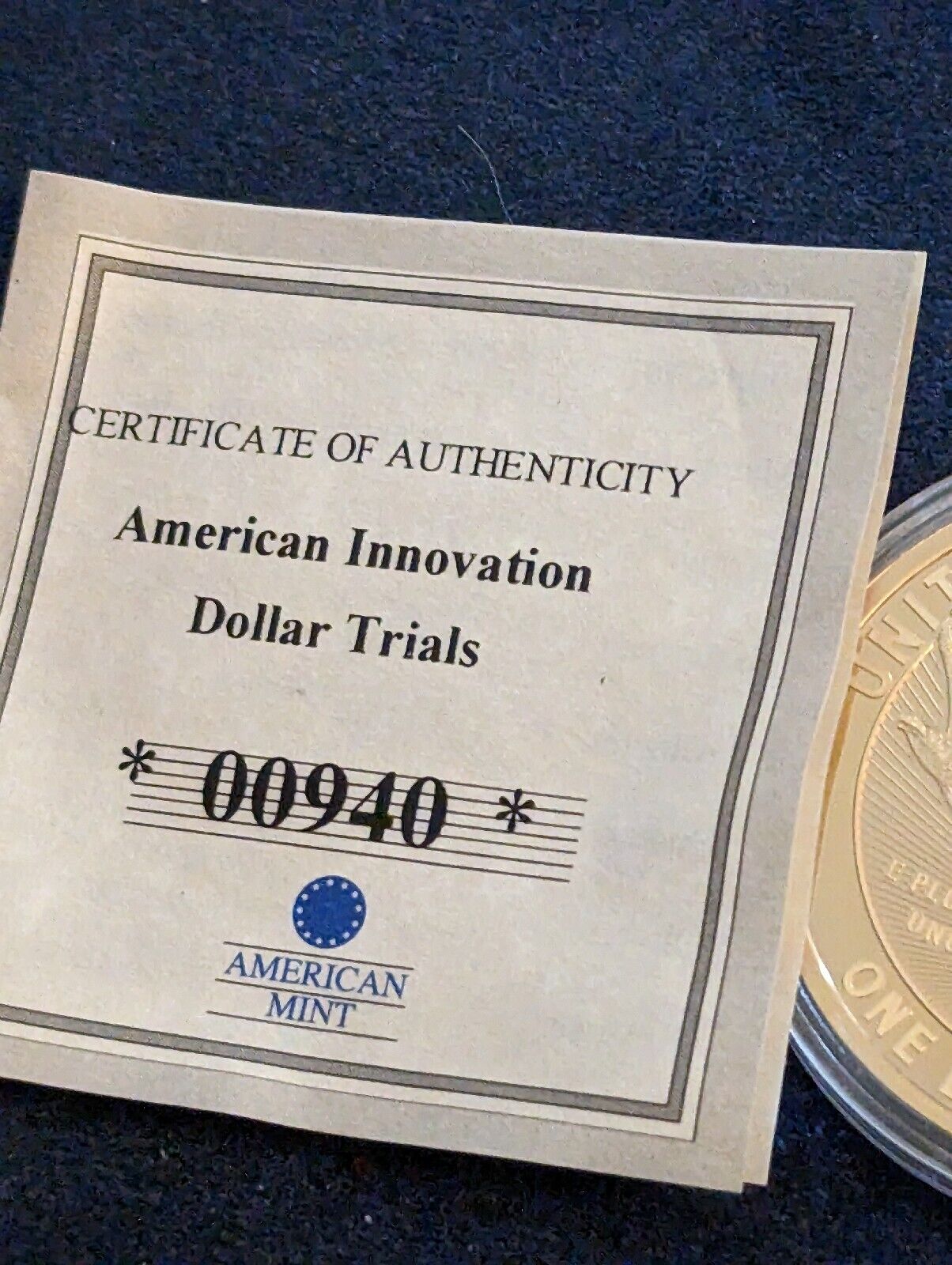 Apollo 7 - American Innovations Dollar Trial Coin Trump Commemorative Collection