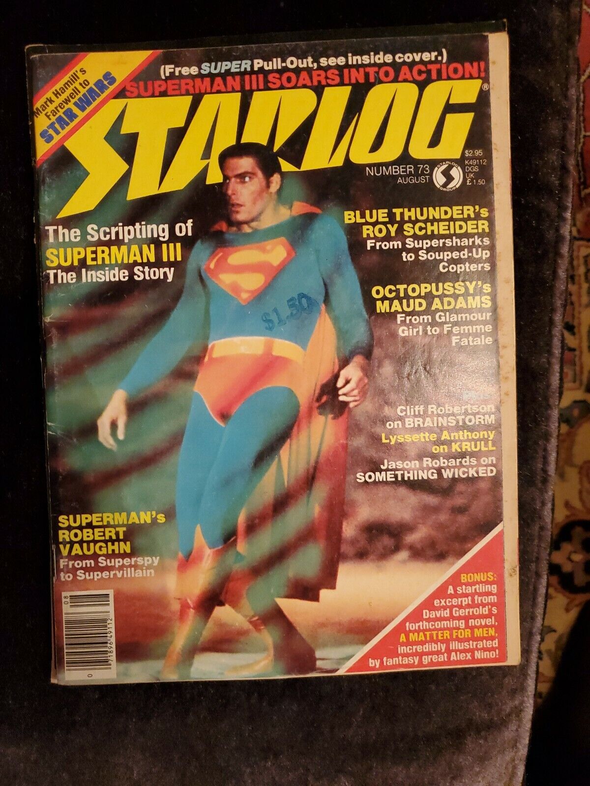 Starlog #73 magazine  August 1983 Robert Vaughn Maud Adams Roy Scheider