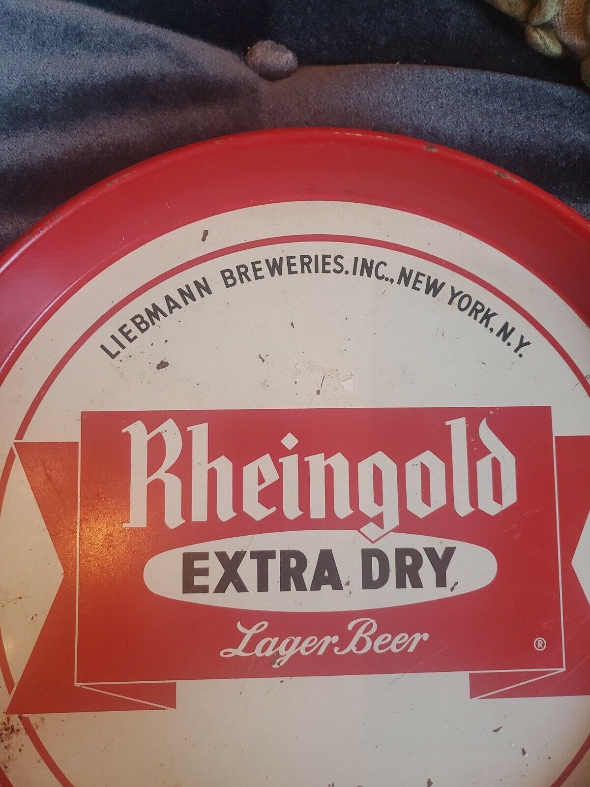 Liebmann Breweries Reingold Extra Dry Lager Beer Tin Tray