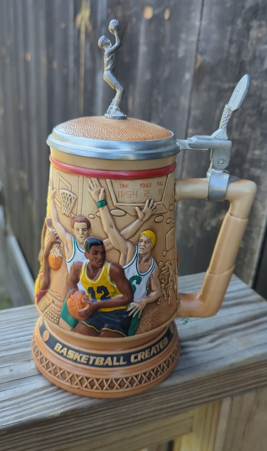 Avon 1993 Collectable "A Century of Basketball" Stein beer mug