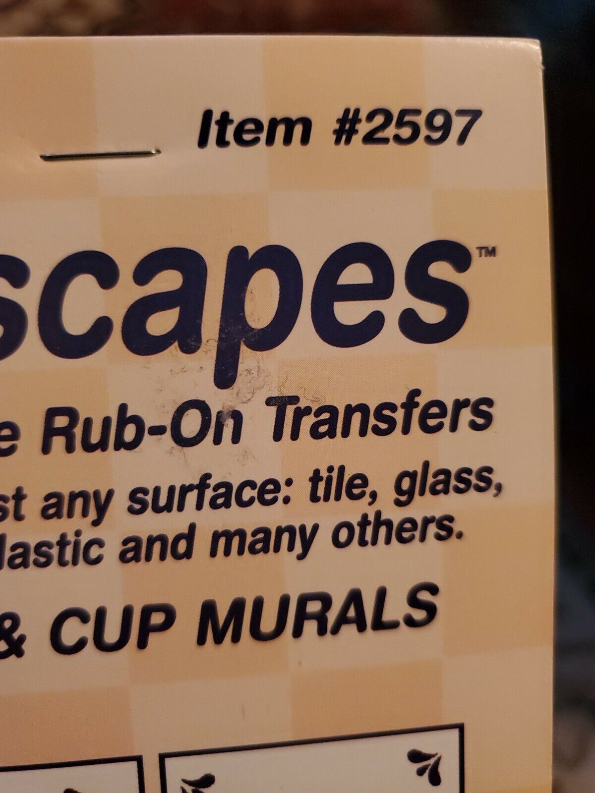 Tilescapes multipurpose rub on transfers for Tile,glass,metal, wood, plastic