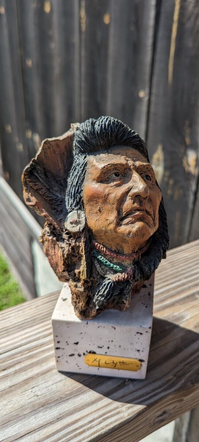 Hinmation Yalatkit Chief Joseph  1832-1904 head bust  Native American