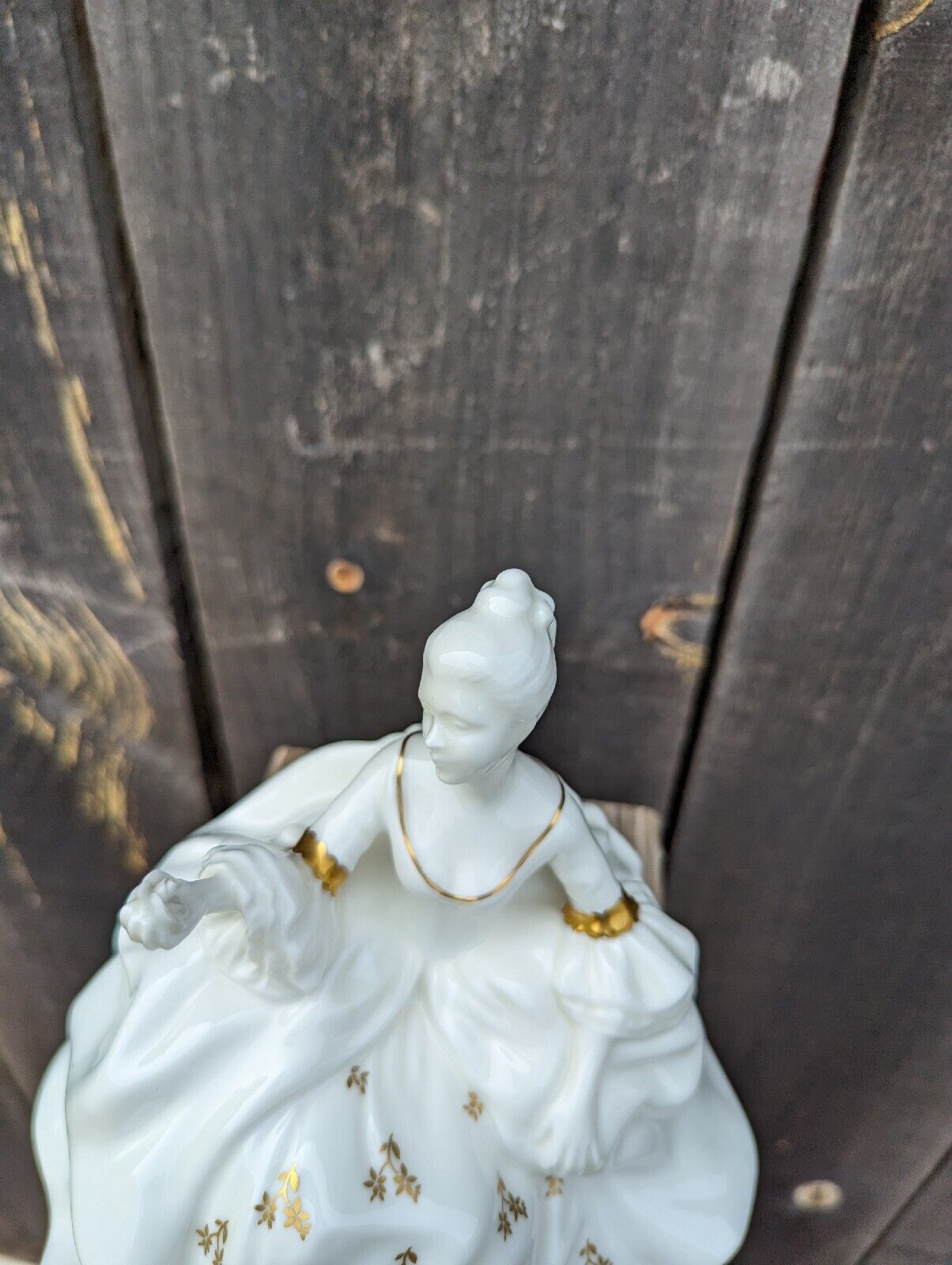 Royal Doulton Figurine My Love All White w Gold Bone China Vintage 1965 Retired